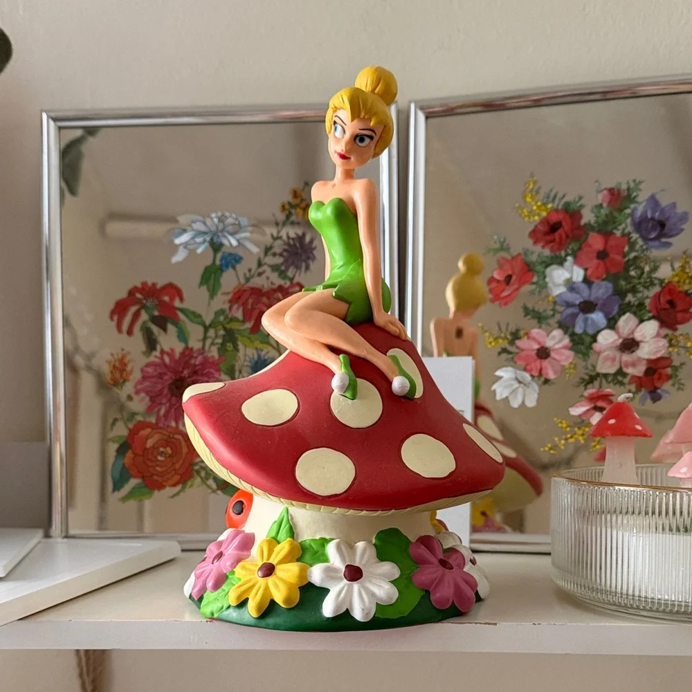 Vintage Disney Tinker Bell Mushroom Coin Holder - Picture 2 of 5